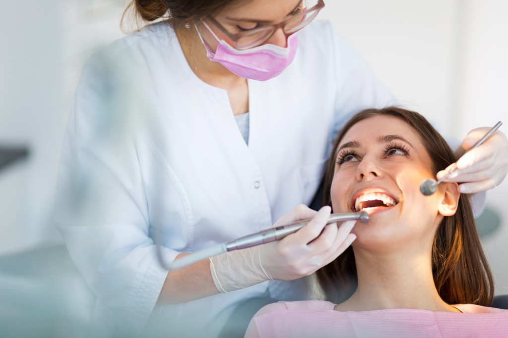 Woman with her dentist
