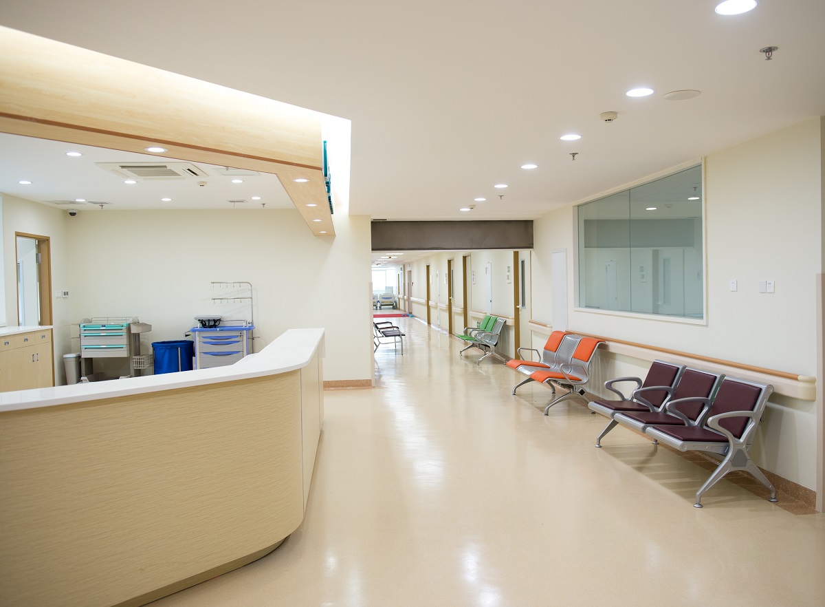 Urgent care facility hallway