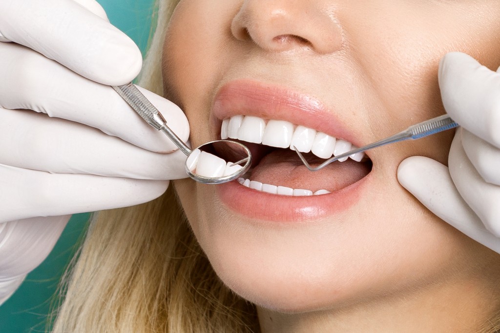 Close up of teeth treatment