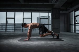 man doing push ups