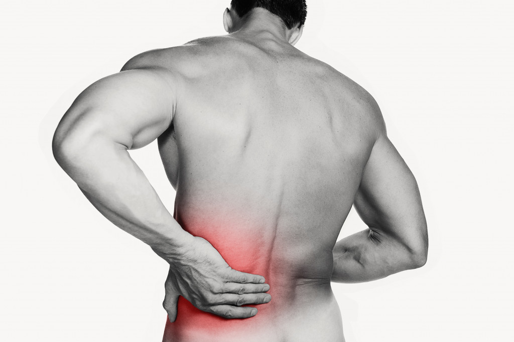 athlete with back pain
